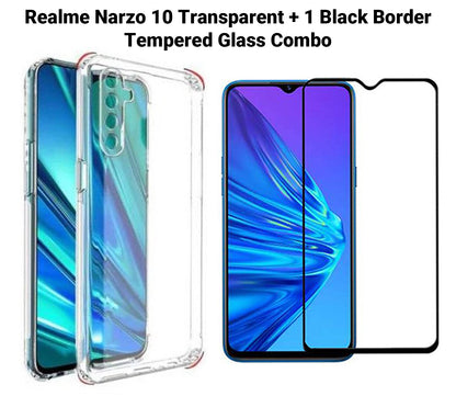 VAKIBO Premium Clear 1.5MM Thick Transparent Soft TPU Rubber Back Cover Case With Camera Protection Suitable for Realme Narzo 10