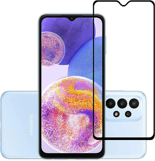 Super Premium Quality Tempered Glass Screen Guard Protector With Black Border Suitable For Samsung Galaxy A23