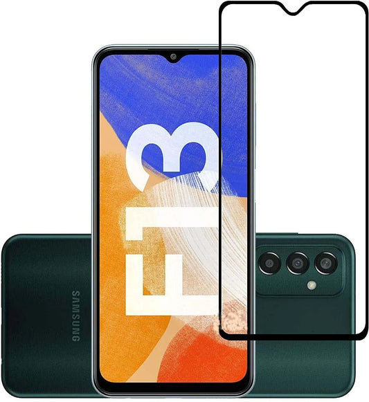 Super Premium Quality Tempered Glass Screen Guard Protector With Black Border Suitable For Samsung Galaxy F13 4G