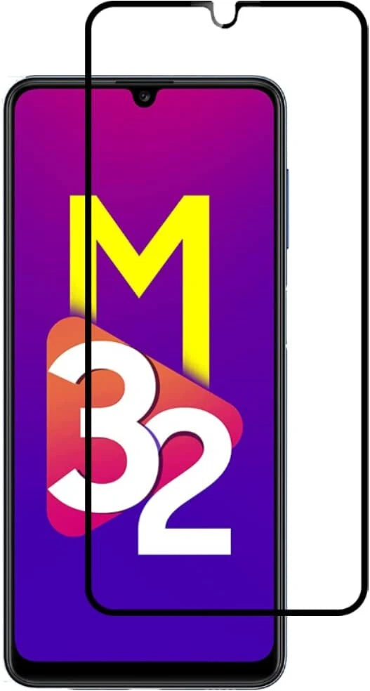 Super Premium Quality Tempered Glass Screen Guard Protector With Black Border Suitable For Samsung Galaxy M32 5G