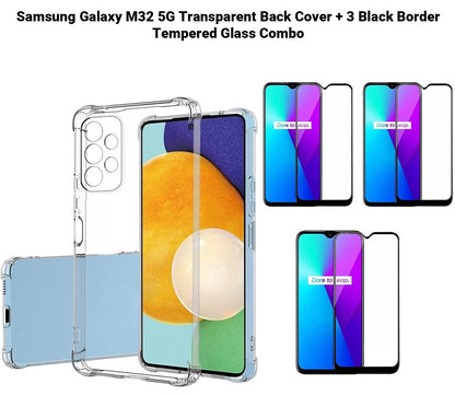 VAKIBO Super Premium Soft TPU Transparent Case With Dustplug,Side Grip,Corner Protection,lanyard Cuts,Camera Protection Suitable for Samsung M32 5G