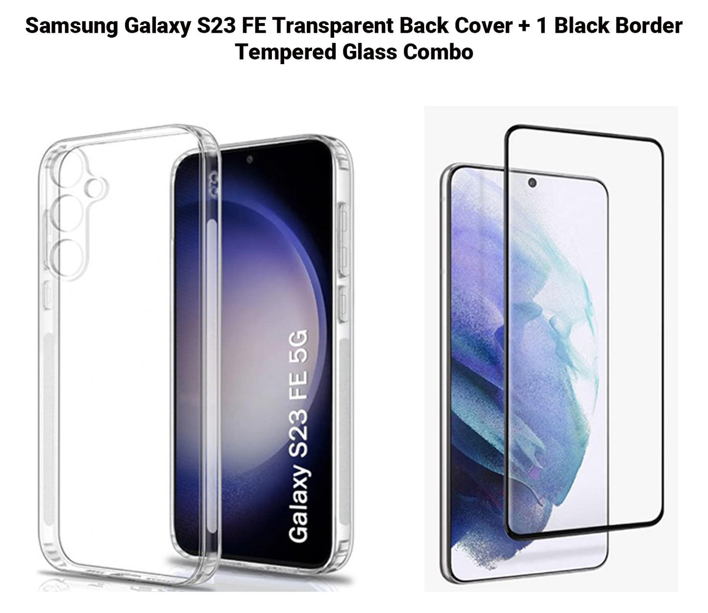 VAKIBO Premium Clear 1.5MM Thick Transparent Soft TPU Rubber Back Cover Case With Camera Protection Suitable for Samsung S23 FE