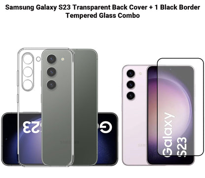 VAKIBO Super Premium Soft TPU Transparent Case With Dustplug,Side Grip,Corner Protection,lanyard Cuts,Camera Protection Suitable for Samsung S23