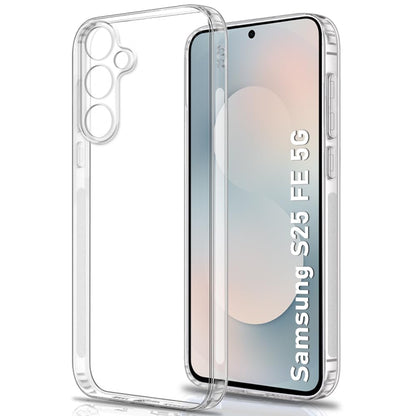 VAKIBO Premium Clear 1.5MM Thick Transparent Soft TPU Rubber Back Cover Case With Camera Protection Suitable for Samsung Galaxy S25 FE