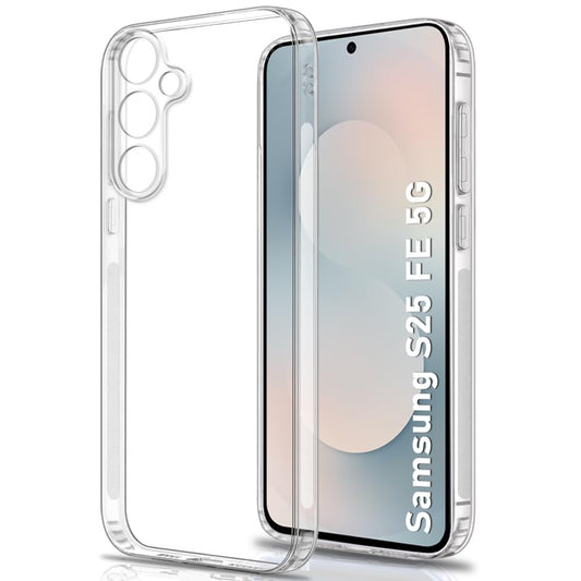 VAKIBO Premium Clear 1.5MM Thick Transparent Soft TPU Rubber Back Cover Case With Camera Protection Suitable for Samsung Galaxy S25 FE