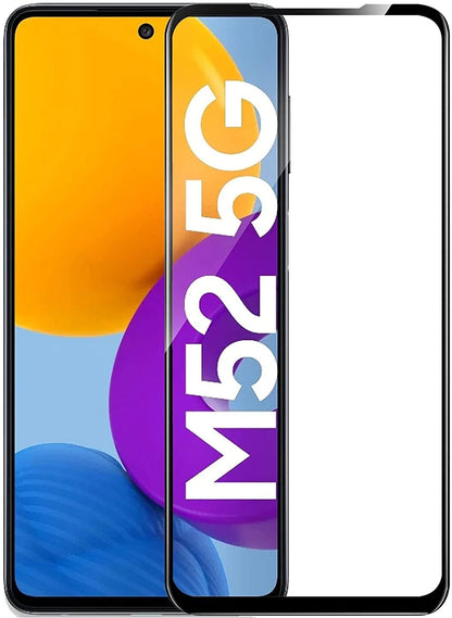 Super Premium Quality Tempered Glass Screen Guard Protector With Black Border Suitable For Samsung Galaxy M52