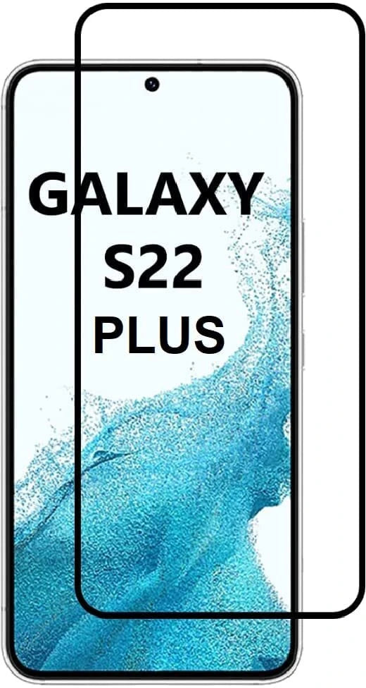 Super Premium Quality Tempered Glass Screen Guard Protector With Black Border Suitable For Samsung Galaxy S22 Plus