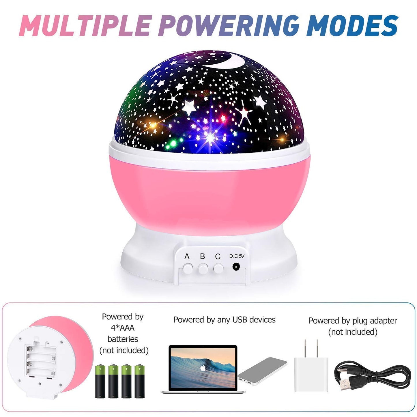 Star Master Rotating 360 Degree Moon Night Light Lamp Projector