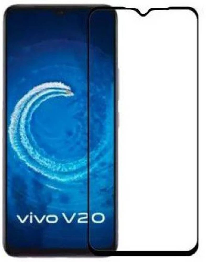 Super Premium Quality Tempered Glass Screen Guard Protector With Black Border Suitable For Vivo V20SE