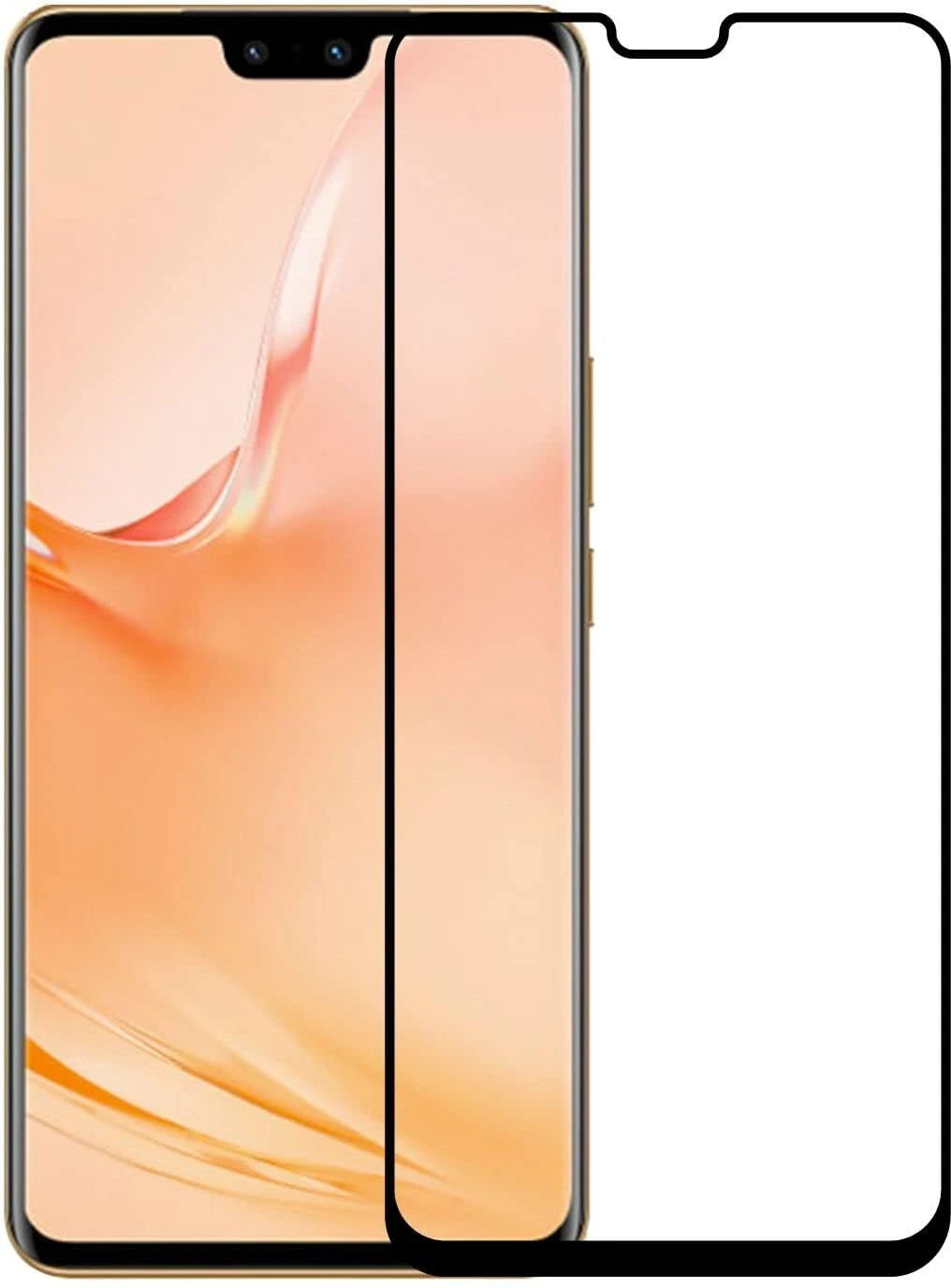 Super Premium Quality Tempered Glass Screen Guard Protector With Black Border Suitable For Vivo V9