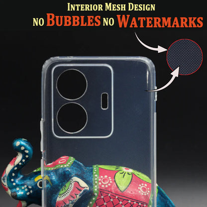 VAKIBO Super Premium Soft TPU Transparent Case With Dustplug,Side Grip,Corner Protection,lanyard Cuts,Camera Protection Suitable for Iqoo Z6 pro