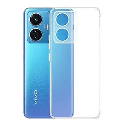 VAKIBO Super Premium Soft TPU Transparent Case With Dustplug,Side Grip,Corner Protection,lanyard Cuts,Camera Protection Suitable for Vivo Y55 4G