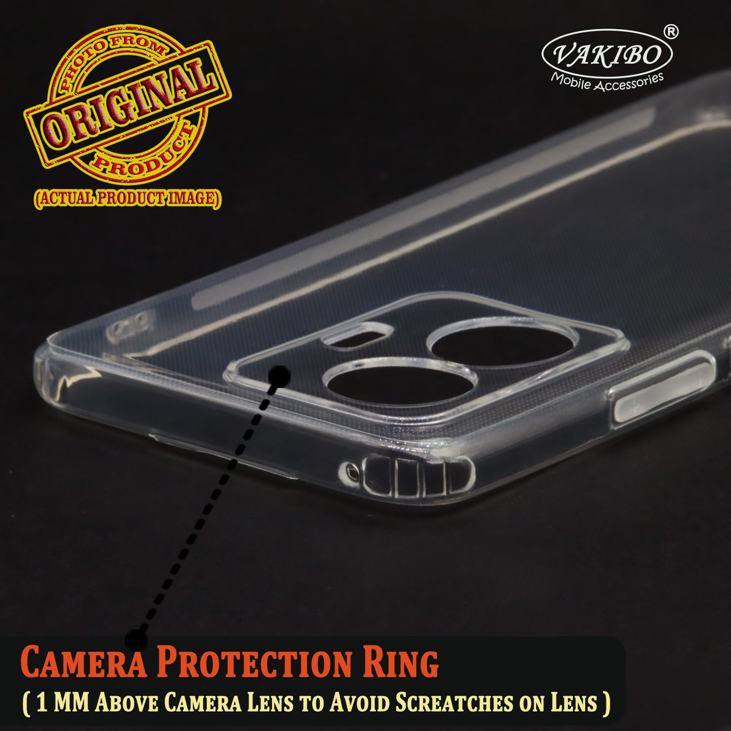 VAKIBO Super Premium Soft TPU Transparent Case With Dustplug,Side Grip,Corner Protection,lanyard Cuts,Camera Protection Suitable for Vivo Y55 4G