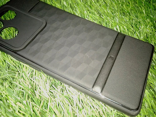 VAKIBO Parallax Design Black Coloured Made with Soft Rubber TPU Back Cover Case Camera Protection Ring Suitable for Iqoo Z7 Pro