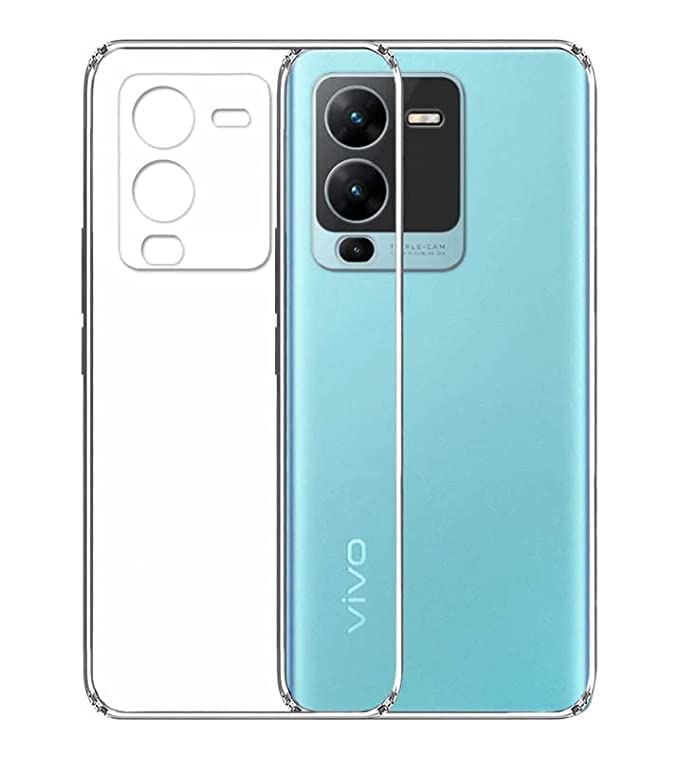 VAKIBO Premium Clear 1.5MM Thick Transparent Soft TPU Rubber Back Cover Case With Camera Protection Suitable for Vivo V25 Pro
