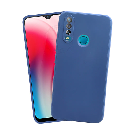 VAKIBO Matte 1.5 MM Thick With Camera Protection Blue Coloured Soft TPU Rubber Back Cover Case Suitable for Vivo Y17