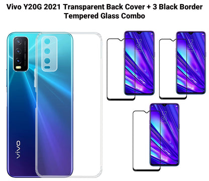 VAKIBO Super Premium Soft TPU Transparent Case With Dustplug,Side Grip,Corner Protection,lanyard Cuts,Camera Protection Suitable for Vivo Y20G 2021