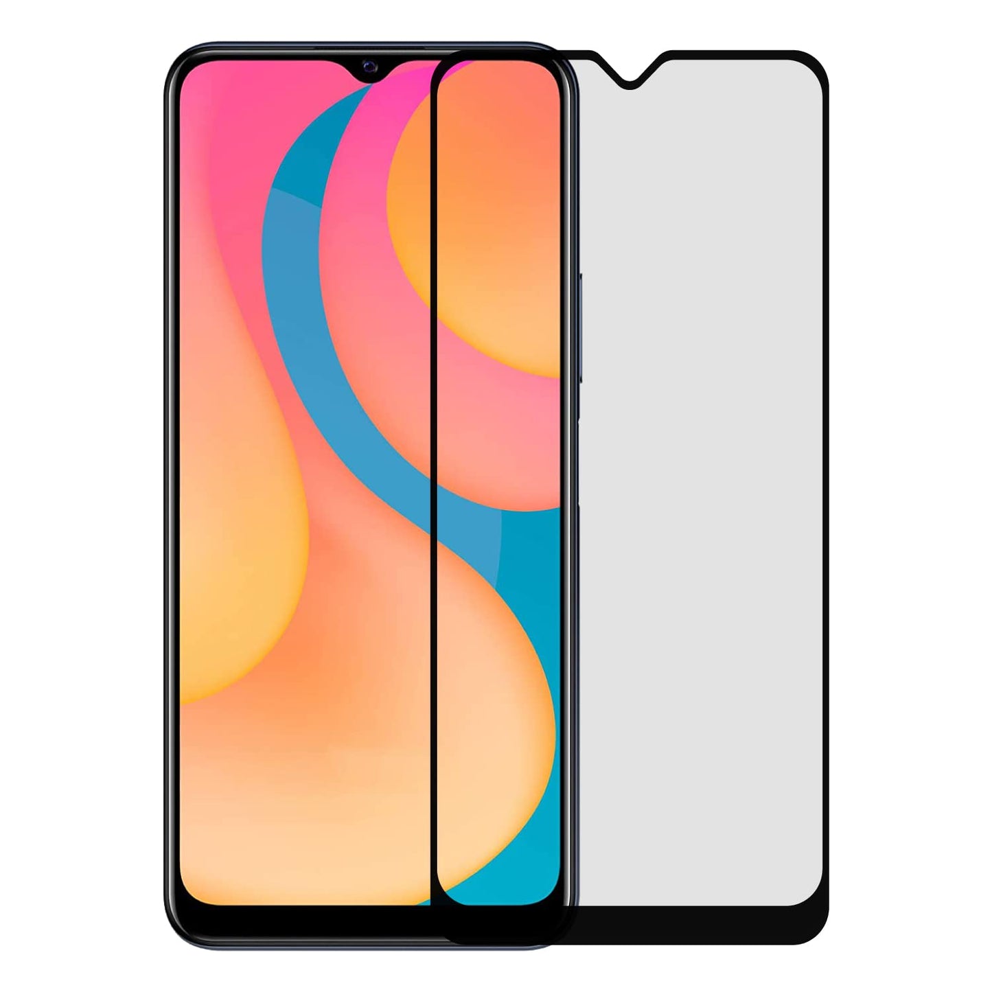 Super Premium Quality Tempered Glass Screen Guard Protector With Black Border Suitable For Vivo Y20