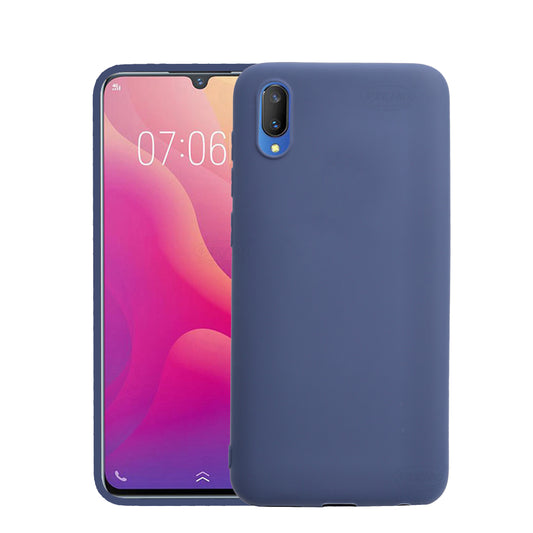 VAKIBO 1.2 MM Thick Blue Coloured Soft TPU Rubber Back Cover Case With Camera Protection Ring Suitable for Vivo Y91i