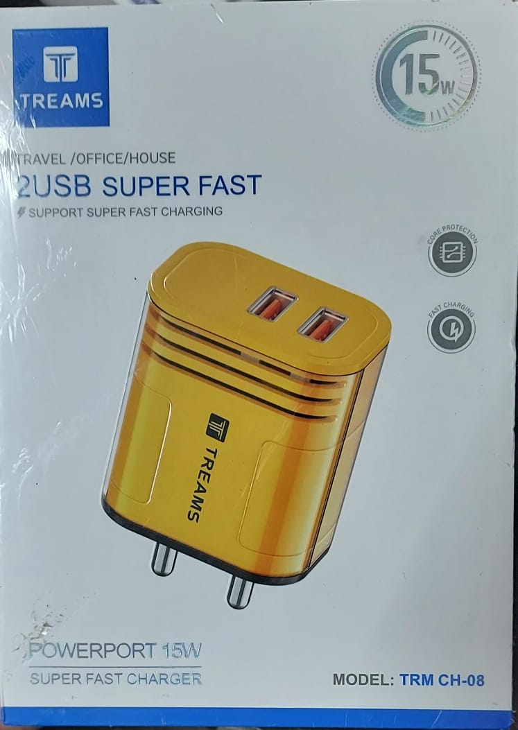 Treams CH 08(15W) C TYPE Charger 2 USB