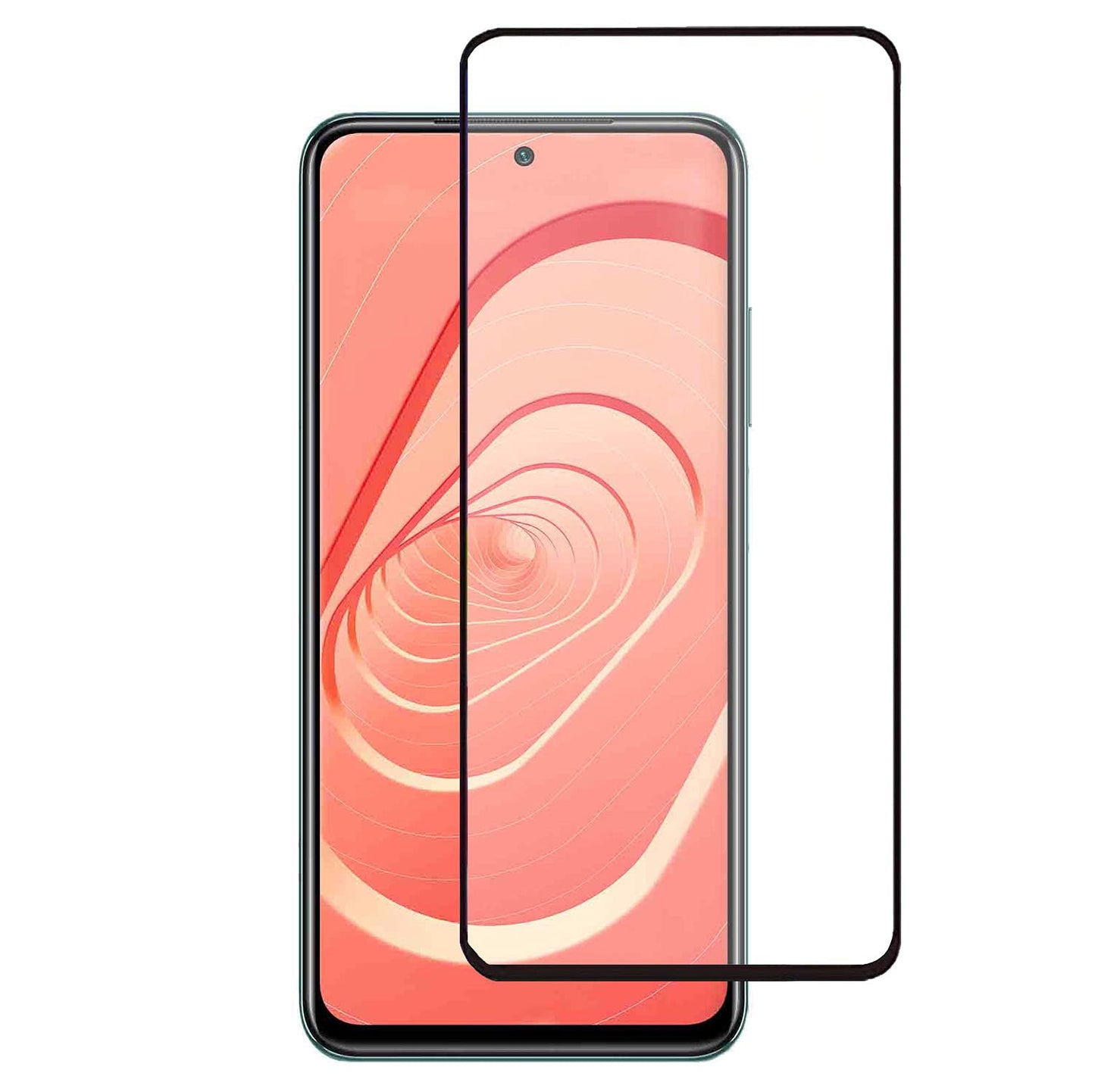 Super Premium Quality Tempered Glass Screen Guard Protector With Black Border Suitable For Realme 12