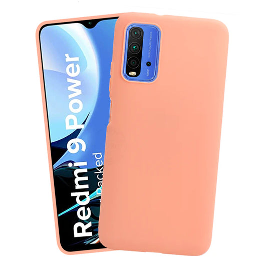 VAKIBO 1.2 MM Thick Peach Coloured Soft TPU Rubber Back Cover Case With Camera Protection Ring Suitable for MI Poco M3