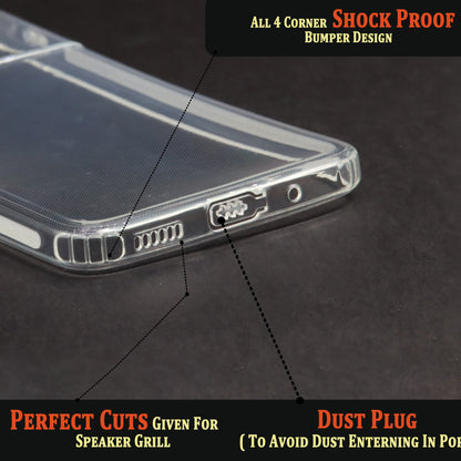 VAKIBO Super Premium Soft TPU Transparent Case With Dustplug,Side Grip,Corner Protection,lanyard Cuts,Camera Protection Suitable for Mi Poco M5