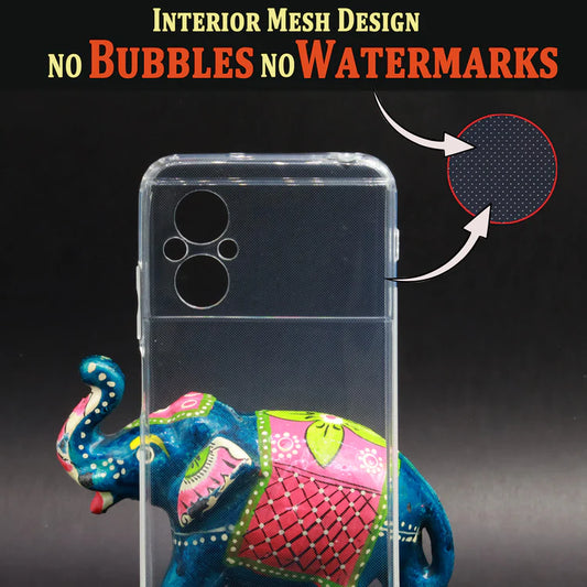 VAKIBO Super Premium Soft TPU Transparent Case With Dustplug,Side Grip,Corner Protection,lanyard Cuts,Camera Protection Suitable for Mi Redmi Note 11R