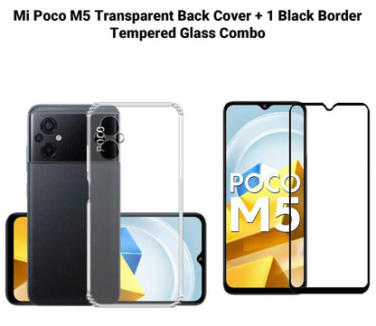 VAKIBO Super Premium Soft TPU Transparent Case With Dustplug,Side Grip,Corner Protection,lanyard Cuts,Camera Protection Suitable for Mi Poco M5