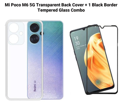 VAKIBO Premium Clear 1.5MM Thick Transparent Soft TPU Rubber Back Cover Case With Camera Protection Suitable for Mi Poco M6 5G