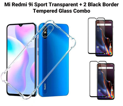 VAKIBO Super Premium Soft TPU Transparent Case With Dustplug,Side Grip,Corner Protection,lanyard Cuts,Camera Protection Suitable for Mi Redmi 9i SPORT