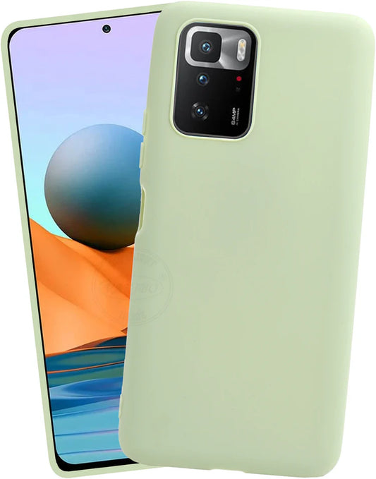 VAKIBO 1.2 MM Thick Pista Coloured Soft TPU Rubber Back Cover Case With Camera Protection Ring Suitable for MI Redmi Note 10 Pro Max 5G