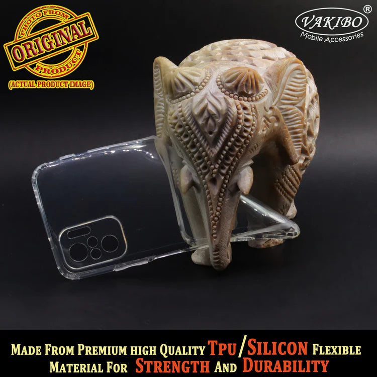 VAKIBO Super Premium Soft TPU Transparent Case With Dustplug,Side Grip,Corner Protection,lanyard Cuts,Camera Protection Suitable for Mi Redmi Note 10S
