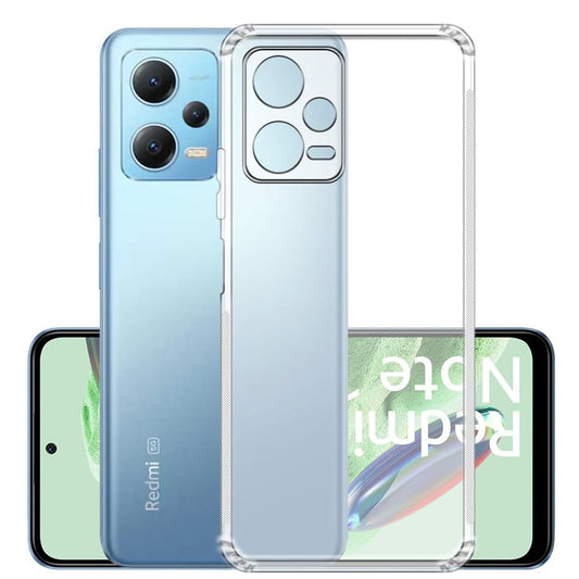 VAKIBO Premium Clear 1.5MM Thick Transparent Soft TPU Rubber Back Cover Case With Camera Protection Suitable for Mi Redmi Note 12 5G