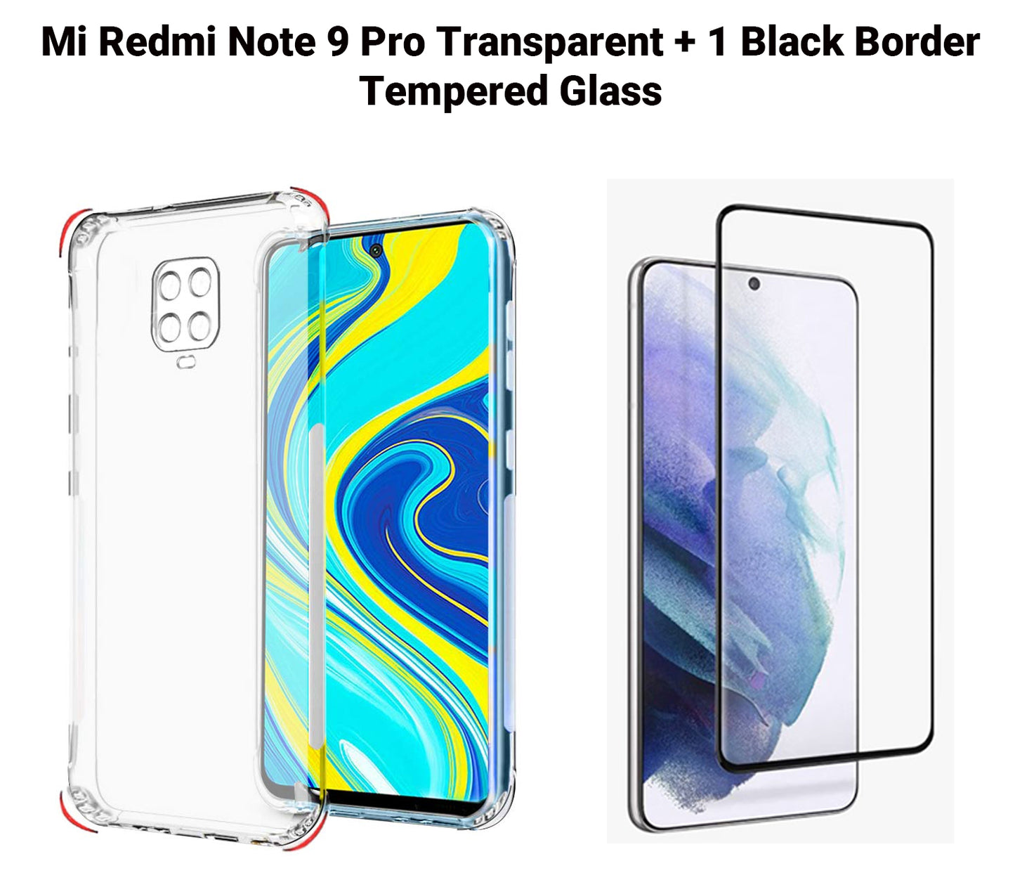 VAKIBO Super Premium Soft TPU Transparent Case With Dustplug,Side Grip,Corner Protection,lanyard Cuts,Camera Protection Suitable for Redmi Note 9 Pro