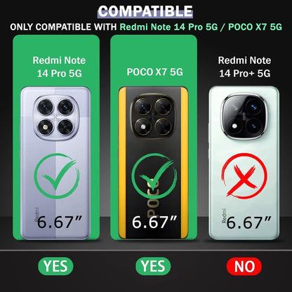 VAKIBO Premium Clear 1.5MM Thick Transparent Soft TPU Rubber Back Cover Case With Camera Protection Suitable for Mi Redmi Note 14 Pro 5G