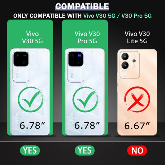 VAKIBO Premium Clear 1.5MM Thick Transparent Soft TPU Rubber Back Cover Case With Camera Protection Suitable for Vivo V30 Pro