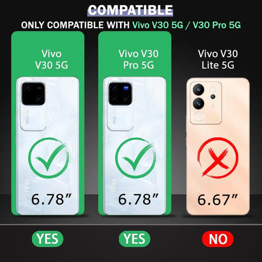 VAKIBO Premium Clear 1.5MM Thick Transparent Soft TPU Rubber Back Cover Case With Camera Protection Suitable for Vivo V30