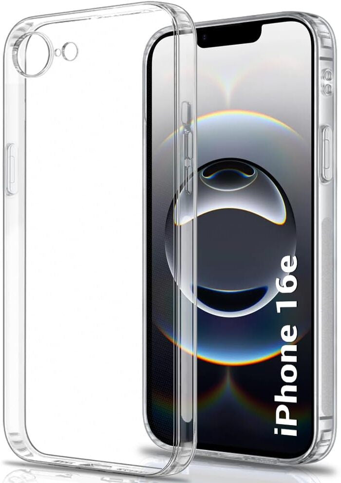 VAKIBO Premium Clear 1.5MM Thick Transparent Soft TPU Rubber Back Cover Case With Camera Protection Suitable for Apple iPhone 16E