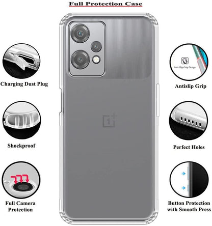 VAKIBO Premium Clear 1.5MM Thick Transparent Soft TPU Rubber Back Cover Case With Camera Protection Suitable for OnePlus Nord CE 2 Lite 5G