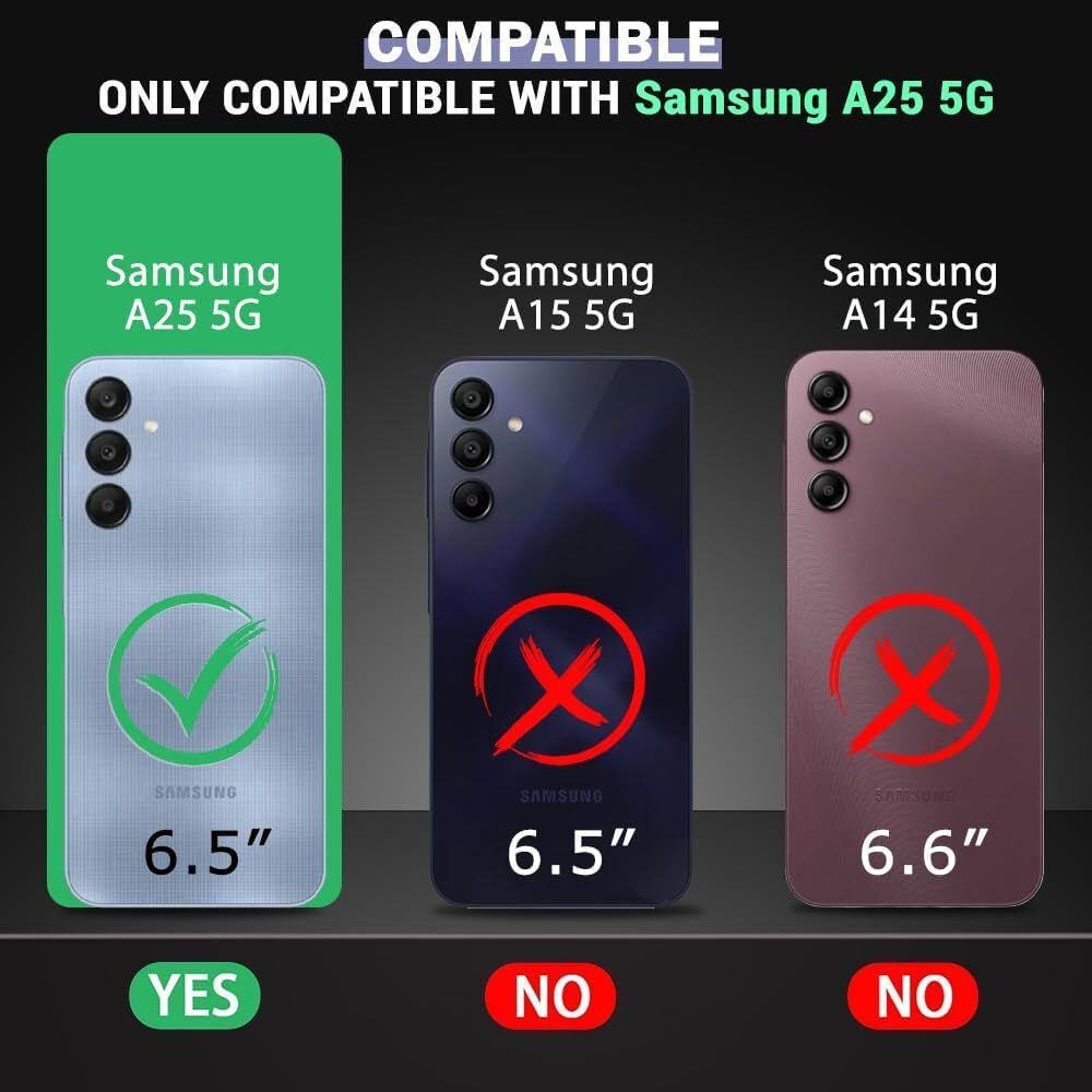 VAKIBO Premium Clear 1.5MM Thick Transparent Soft TPU Rubber Back Cover Case With Camera Protection Suitable for Samsung Galaxy A25