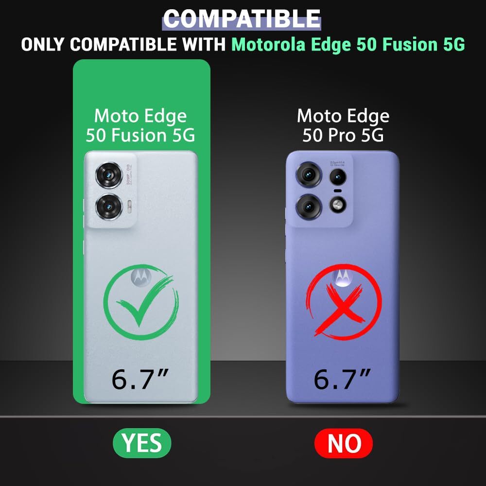 VAKIBO Super Premium Black Border Transparent Case With Corner Protection & Camera Protection Suitable for Moto Edge 50 Fusion