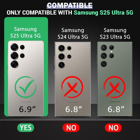 VAKIBO Premium Clear 1.5MM Thick Transparent Soft TPU Rubber Back Cover Case With Camera Protection Suitable for Samsung Galaxy S25 Ultra