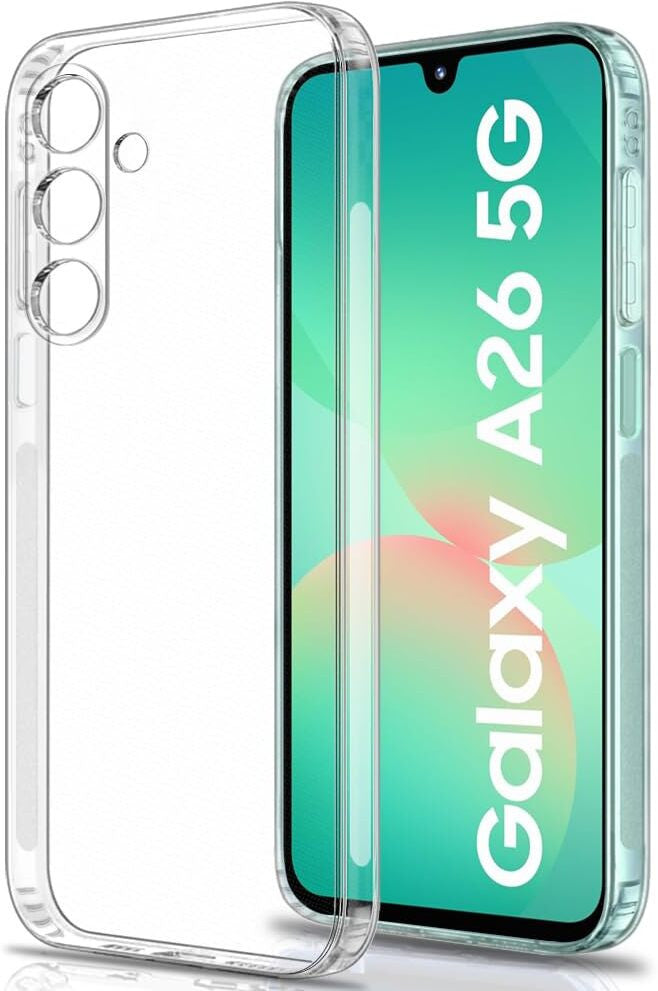 VAKIBO Premium Clear 1.5MM Thick Transparent Soft TPU Rubber Back Cover Case With Camera Protection Suitable for Samsung Galaxy A26