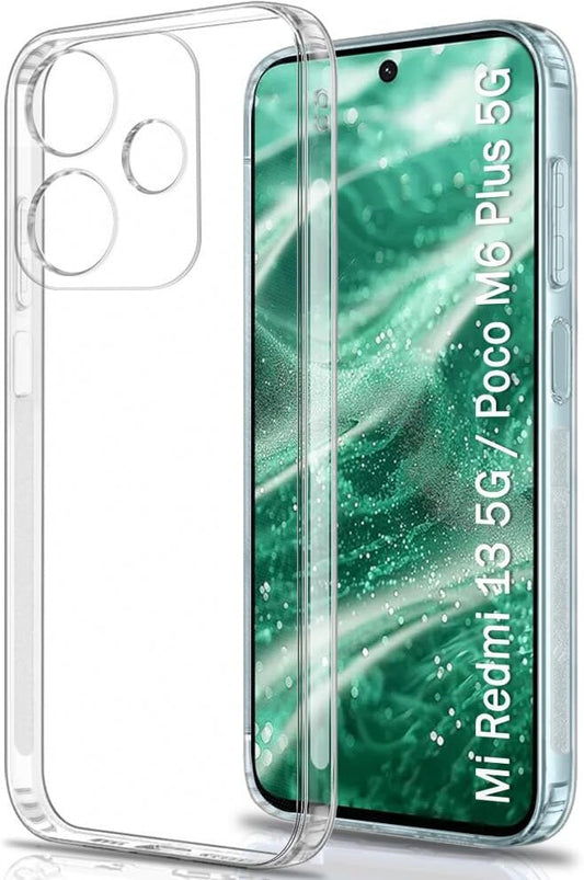 VAKIBO Premium Clear 1.5MM Thick Transparent Soft TPU Rubber Back Cover Case With Camera Protection Suitable for Realme 13 5G