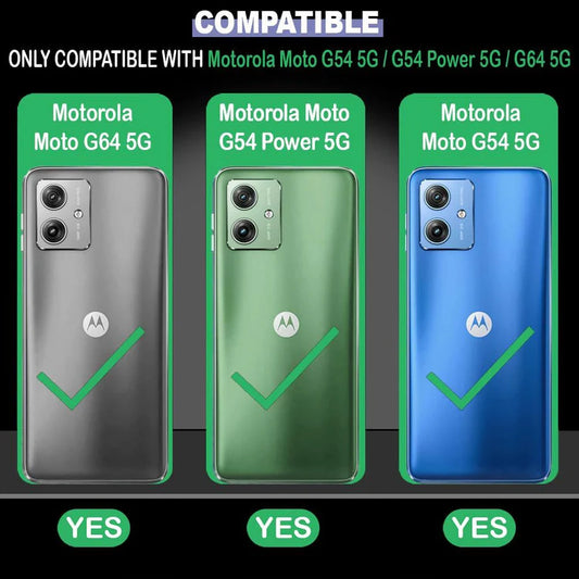 VAKIBO Premium Clear 2MM Thick Transparent Soft TPU Rubber Back Cover Case With Camera Protection Suitable for Moto G64