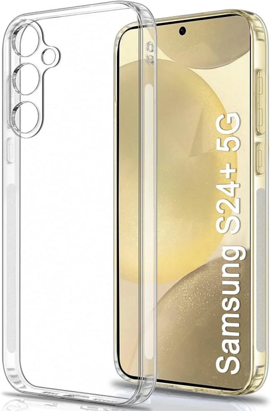 VAKIBO Premium Clear 1.5MM Thick Transparent Soft TPU Rubber Back Cover Case With Camera Protection Suitable for Samsung Galaxy S24 Plus