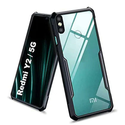 VAKIBO Super Premium Black Border Transparent Case With Corner Protection & Camera Protection Suitable for Mi Redmi Y2