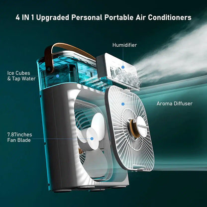 Portable Air Cooling Misting Fan with 5 Hole Spray D1(161x74x237mm)(Assorted colour)