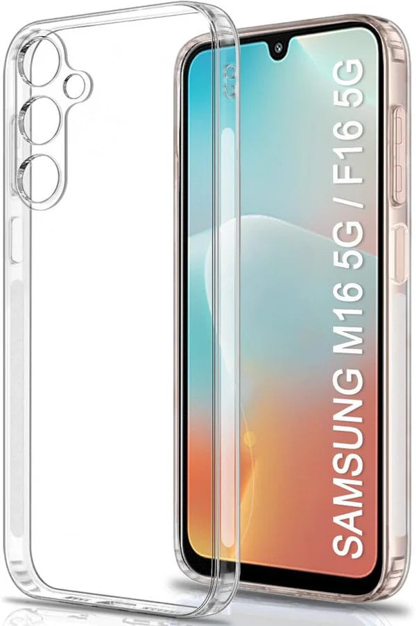 VAKIBO Premium Clear 1.5MM Thick Transparent Soft TPU Rubber Back Cover Case With Camera Protection Suitable for Samsung Galaxy F16